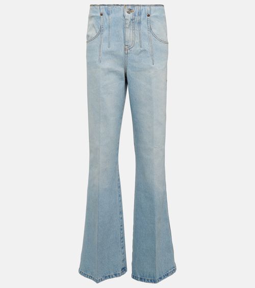 Bleached denim jeans