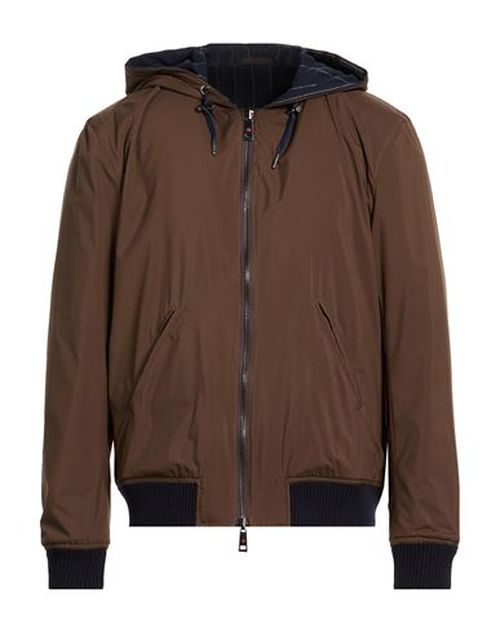 Man Jacket Chocolate brown Size 42 Polyester, Wool, Viscose