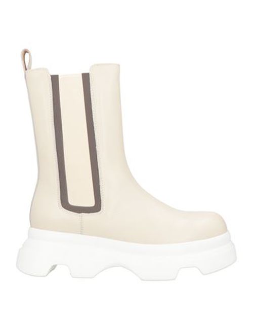Woman Ankle boots Beige Size 10 Calfskin
