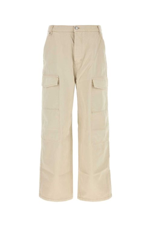 Beige Baggy Worker Jeans