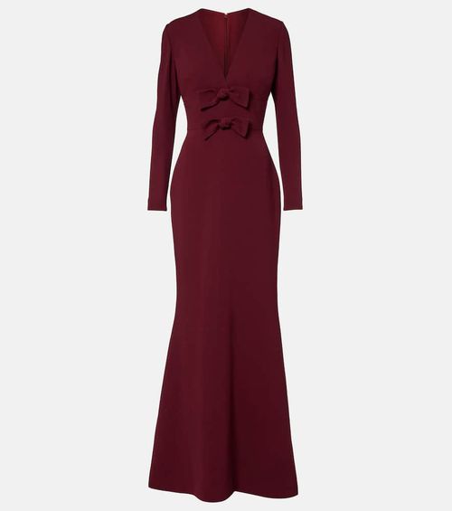 Bow-detail cady gown