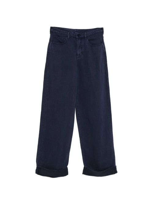 Linen blend trousers