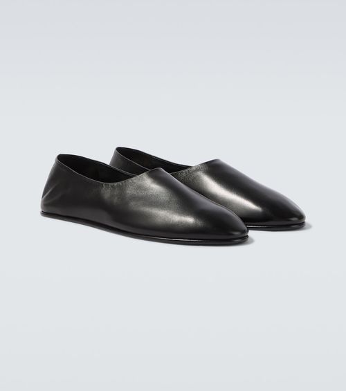 Ballerino leather slip-on shoes