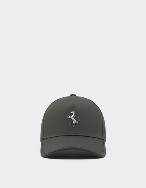 Baseball Cap with Metal Prancing Horse