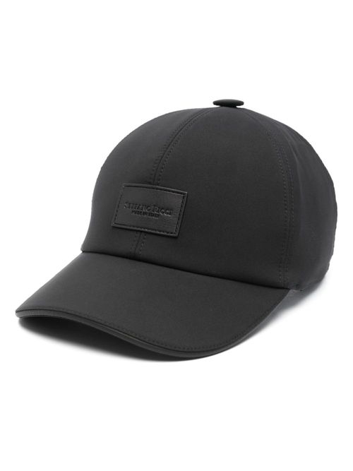 Logo-patch baseball cap - Black