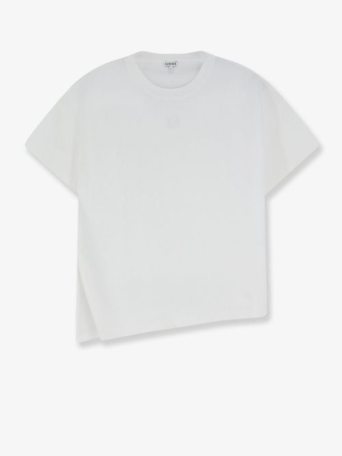 Asymmetric Cotton-Blend T-Shirt — White