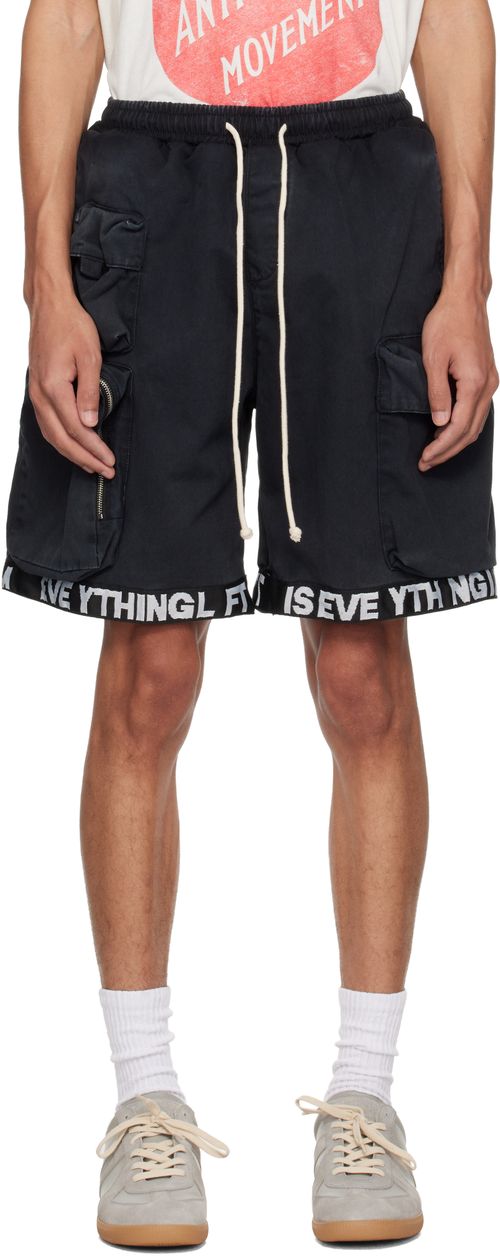 Black Left Out Shorts