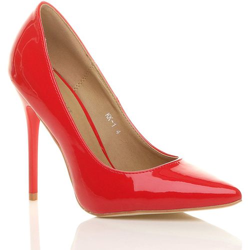 High Stiletto Heel  Patent Court Shoes