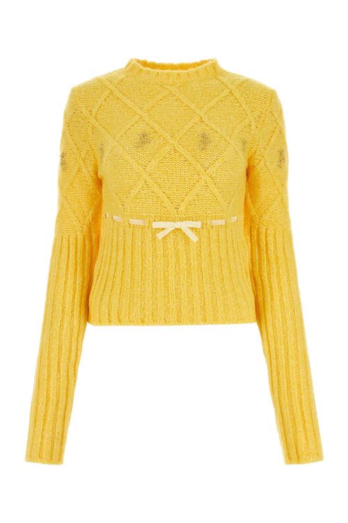 Yellow Wool Blend Sweater