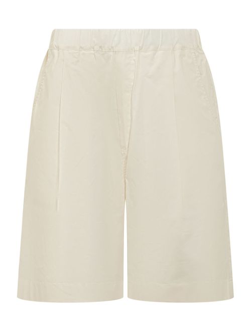 Off White Solid Shorts
