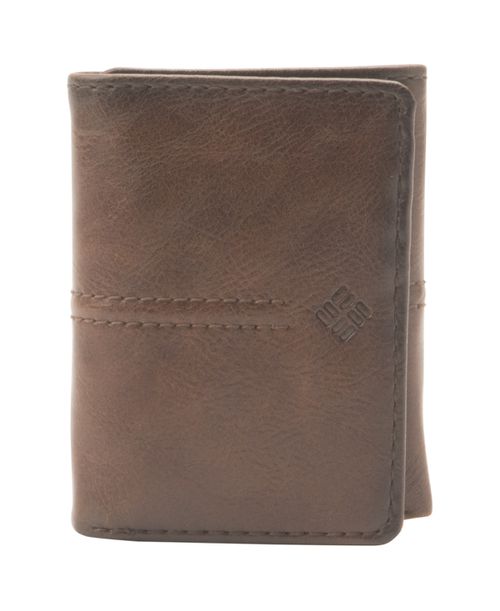 Men's Rfid Trifold Leather Wallet - Brown
