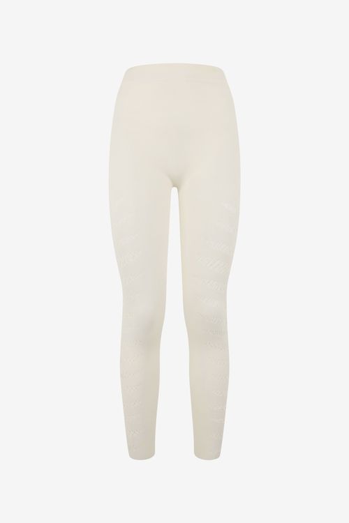 White Cut-out Leggings