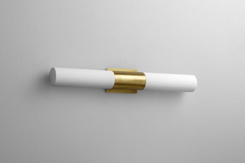 Oxygen Magnum Bathroom Vanity Light in Aged Bras