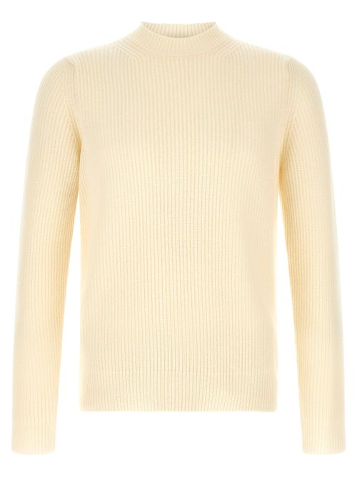 Ribbed Virgin Wool Sweater — Cream