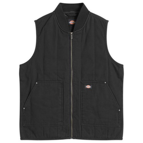 Men's Quilted Canvas Vest Black
