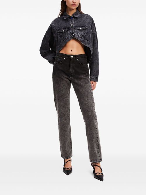 Karl Lagerfeld Jeans high-rise ombre straight jeans - Black