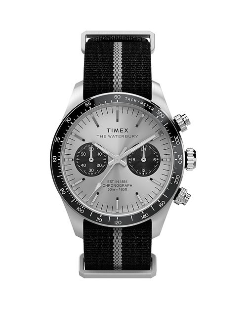 Waterbury Heritage Chronograph Fabric Strap Watch, 39mm