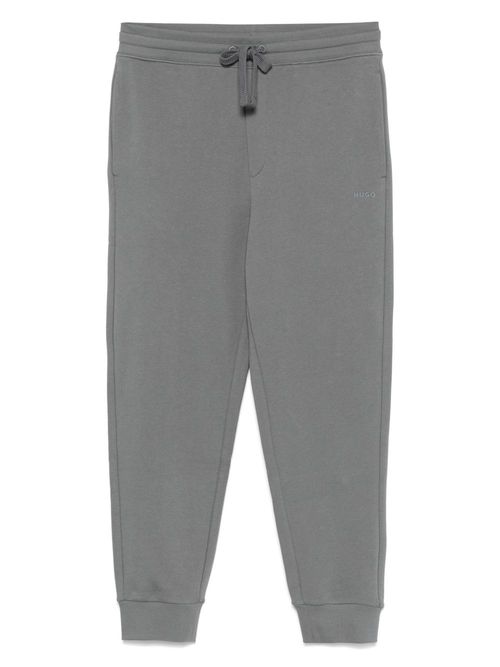 HUGO rubberised-logo track pants - Grey