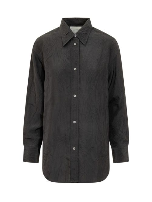 Black Oversized Solid Shirt