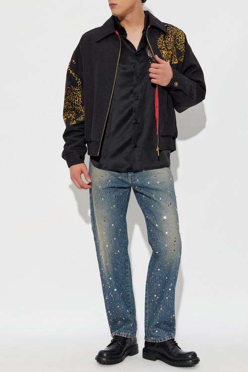 Jacket With Applique, Men's, Black