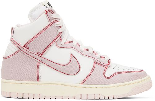 White & Pink Dunk High 1985 Sneakers