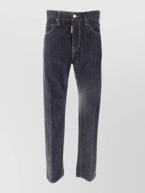 Dsquared2 - five pocket trousers contrast stitching belt loop