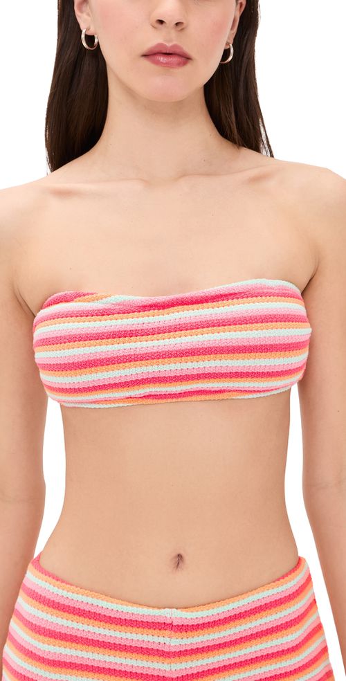 Kelsey Bikini Top Guava Jelly Crochet