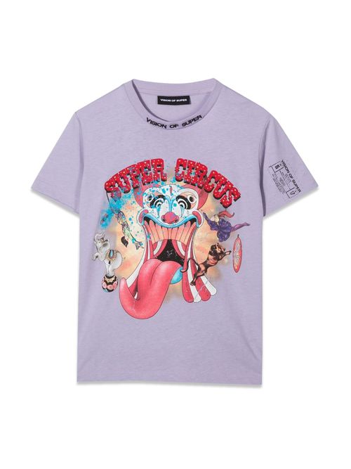Lilac kids t-shirt with tongue print