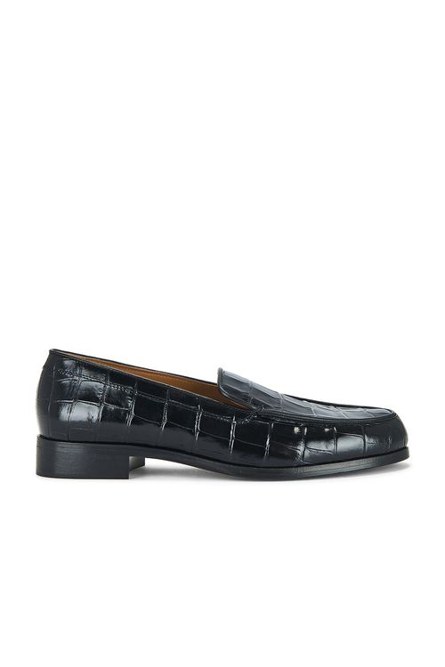 Emme Parsons Danielle Loafer in Black Croc - Black.  41 also in 35, 37, 38