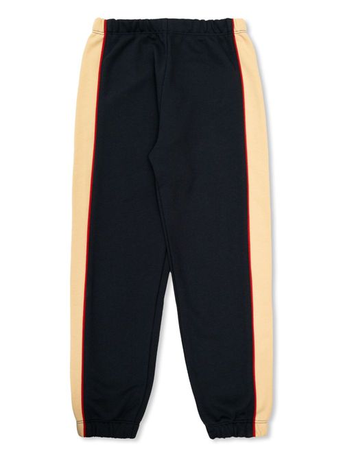 Logo-embroidered trousers - Blue