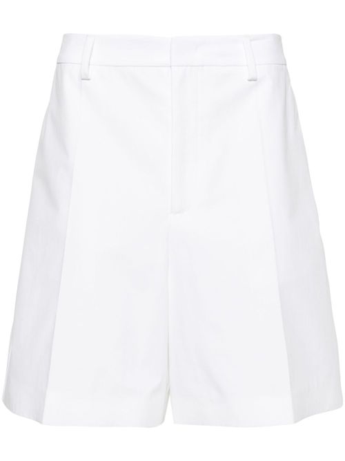 Tailored cotton shorts - White