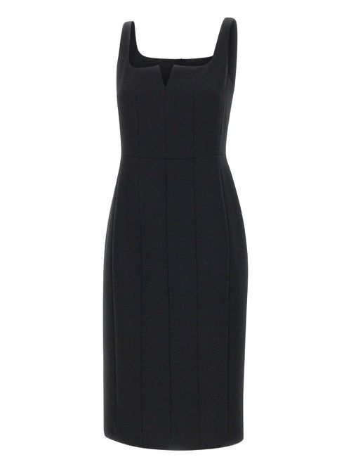 Etruria square-neck sleeveless dress - Black