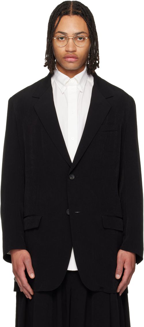 Black TA Tuxedo 2 Buttons Blazer
