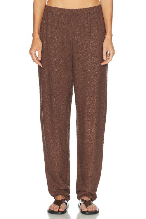 SRG Samita Textured Knit Pant in Chocolate Brown - Chocolate. M also in L, S, XL