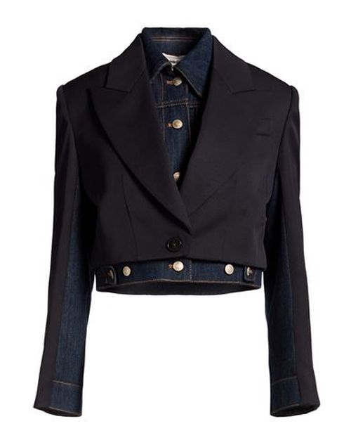 Woman Jacket Midnight blue Size 2 Wool, Cotton