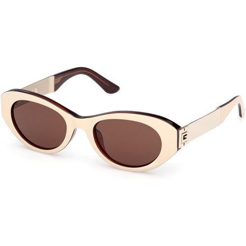 Guess Mujer Guess GU00261-H 25E Gafas de sol Inyectado Marfil Marrón Redonda Norma