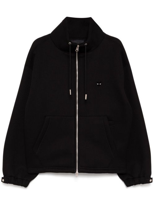 Panther waffle zip-up jacket - Black