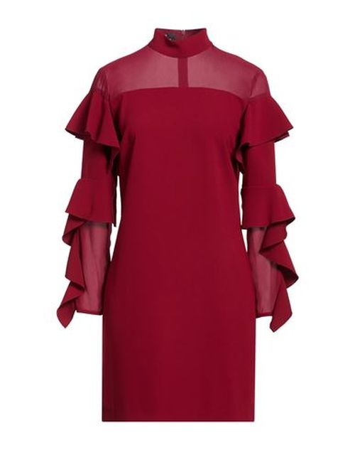 Woman Mini dress Burgundy Size 10 Polyester, Elastane