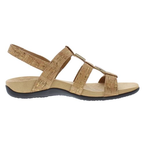 Women's Rest Amber Backstrap Sandals In Gold Cork