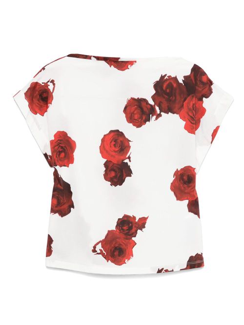 Floral-print blouse - White