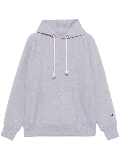 Logo-embroidered hoodie - Grey