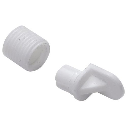 Shelf Studs & Sockets, White Plastic 50 Pack