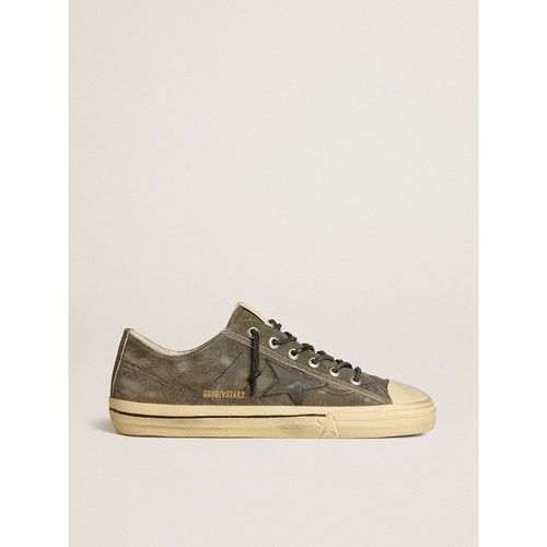 Golden Goose - Men’s V-star In Black Suede With Black Leather Star, Man
