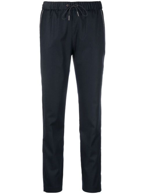 Drawstring straight-leg trousers - Blue