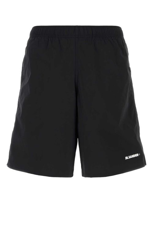 Long Boxer Swimming Shorts — Black