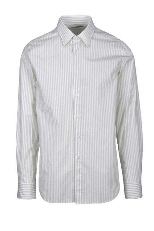 White/Green Cotton Shirt