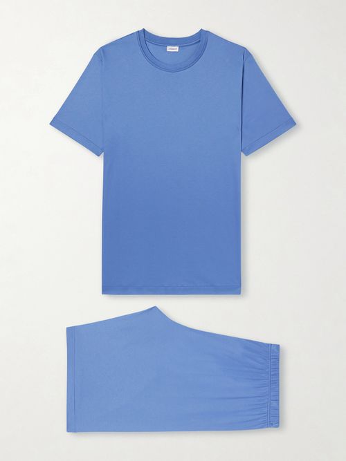 Sea Island Cotton-Jersey Pyjama Set