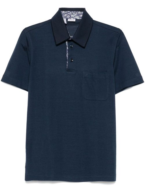 Brioni piqué polo shirt - Blue
