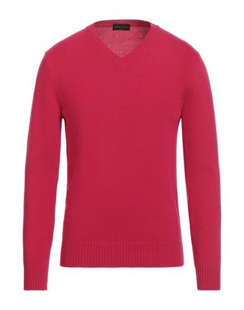 Man Sweater Fuchsia Size 38 Merino Wool, Cashmere