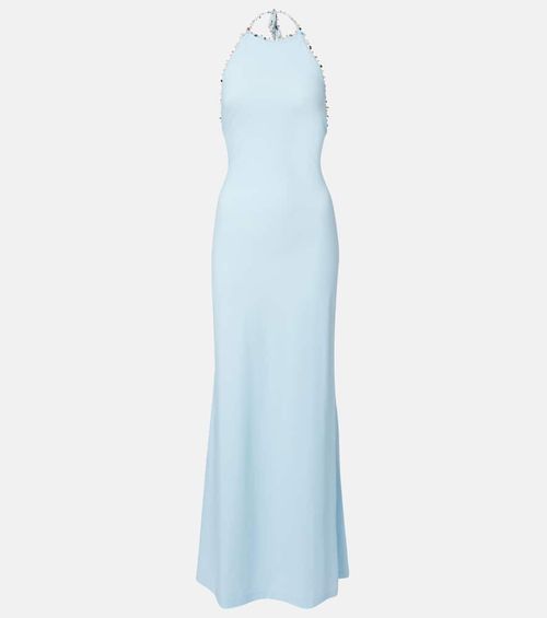 Embellished halterneck maxi dress